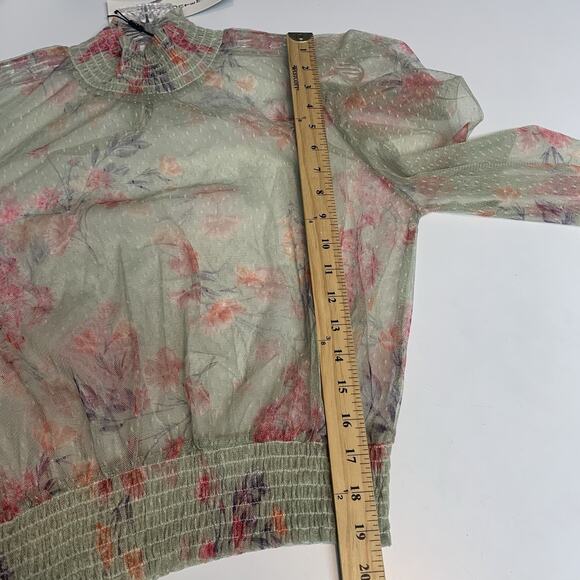 L.I.F.E. Shirt Women Small Sheer Dainty Feminine Boho Fairycore Blouse Mesh Top - Picture 7 of 7